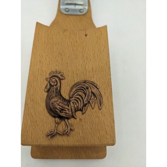 Vintage Rooster Wall Mounted Bottle Opener and Cap Caddy 8.75" Wood Made Japan - Picture 7 of 8
